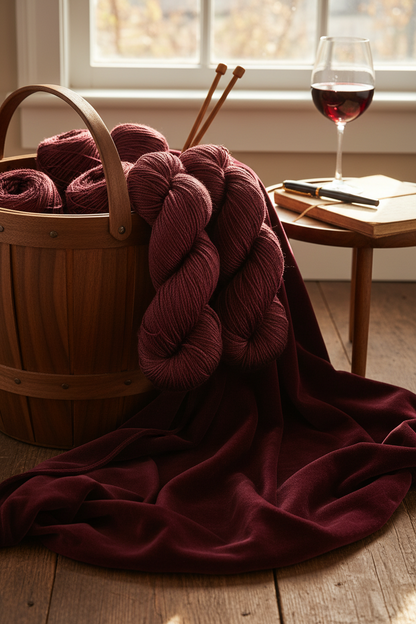 Knitsilk 3 Ply 100% Mulberry Silk Lace Weight Yarn –Plum(50g / 260 Yard