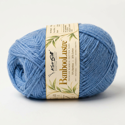 KnitSilk BambooLustre™ Bamboo Cotton Yarn – Pack of 3 | 300 g | 390 m | Twisted Texture
