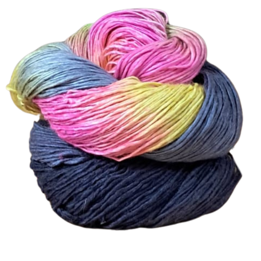 Knitsilk Silk Roving Worsted Yarn 100% Recycled & Hand-Dyed |100 gm,225 Yards | Nairobi