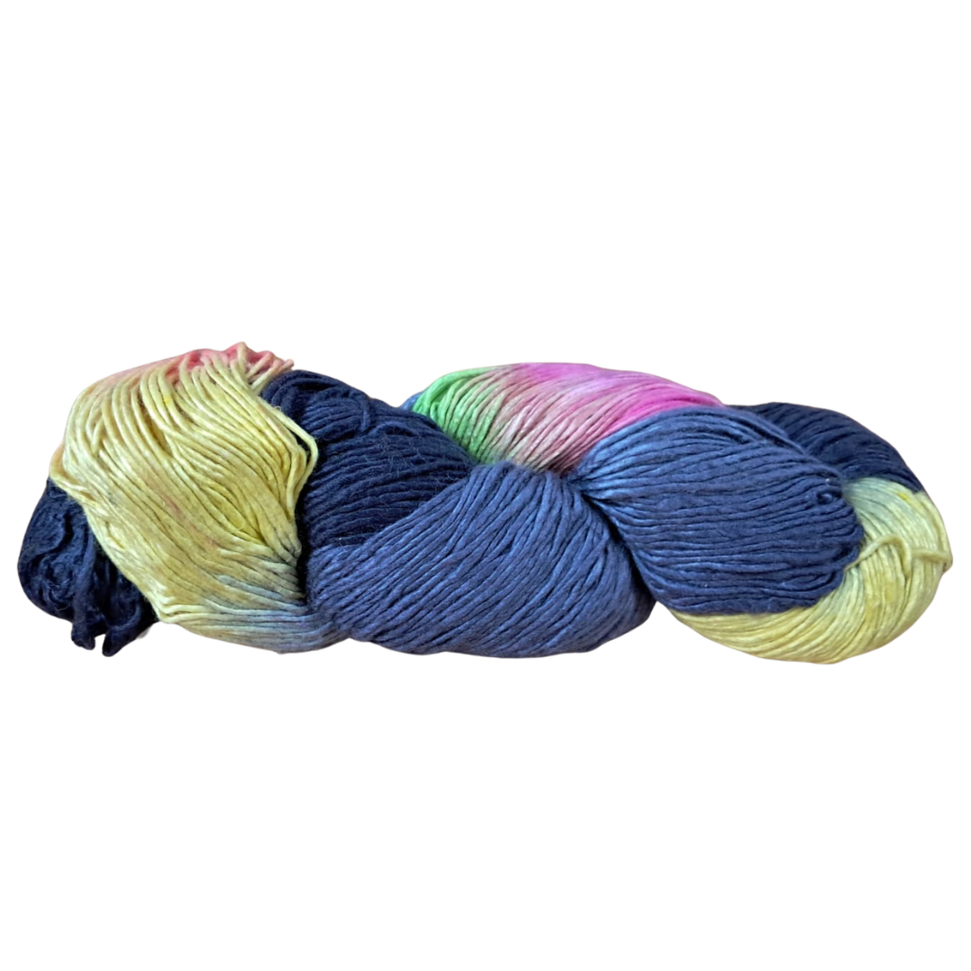 Knitsilk Silk Roving Worsted Yarn 100% Recycled & Hand-Dyed |100 gm,225 Yards | Nairobi
