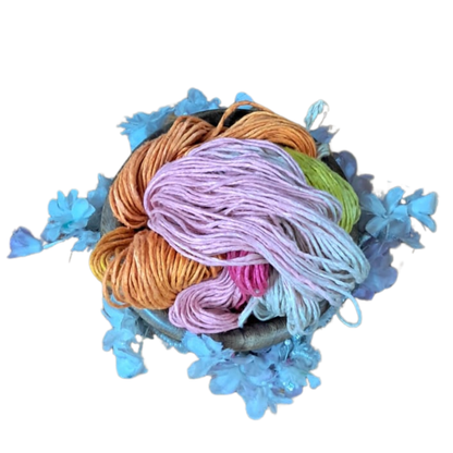 Knitsilk Silk Roving Worsted Yarn 100% Recycled & Hand-Dyed |100 gm,225 Yards | Jaipur