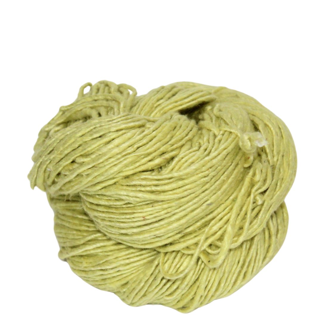 Knitsilk Top Yarn – Mulberry Silk Roving Yarn in Shades of Neon yell