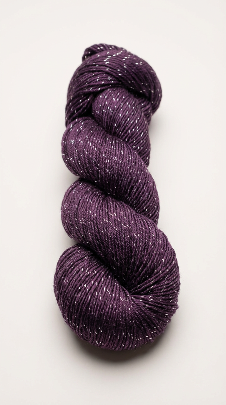 Knitsilk Sparkle Silk Yarn: Silk Shimmer Sparkle - Knit, Crochet, Weave, Baby Yarns 150 Yard 50 GR (PURPLE)