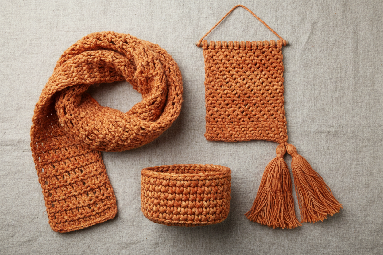 Knitsilk Recycled Sari Silk Ribbon |Best for Crochet, Knitting and Jewelry Making |50 GMS-30Yards-Orange Ombre