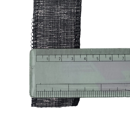 Black Sparkle Cotton Ribbon - 1.5 Inch x 25 Yards | Stitched Edges  | Premium Woven Craft Ribbon