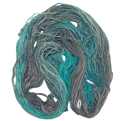 Silk-Wool Blend Singles – Merino Silk Hand-Dyed Yarn (Sport/DK Weight) | 100 gm, 225+ yd |Yuk