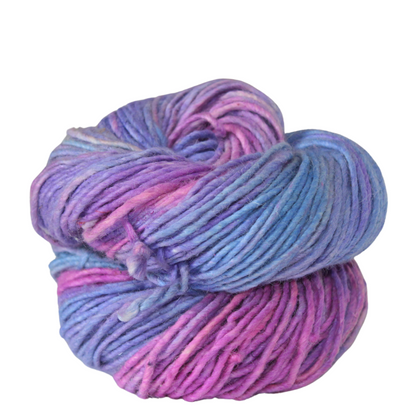 Silk-Wool Blend Singles – Merino Silk Hand-Dyed Yarn (Sport/DK Weight) | 100 gm, 225+ yd | Bhramaput