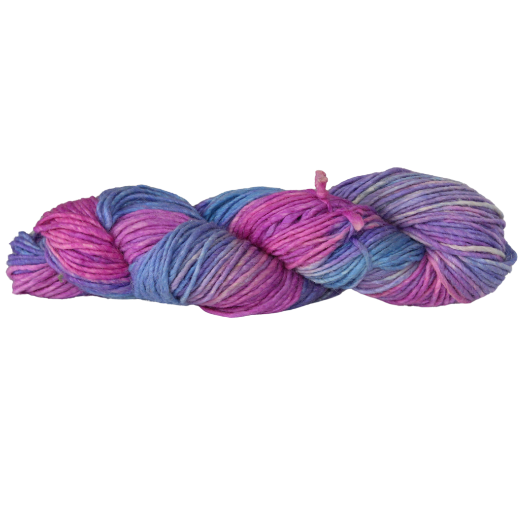 Silk-Wool Blend Singles – Merino Silk Hand-Dyed Yarn (Sport/DK Weight) | 100 gm, 225+ yd | Bhramaput