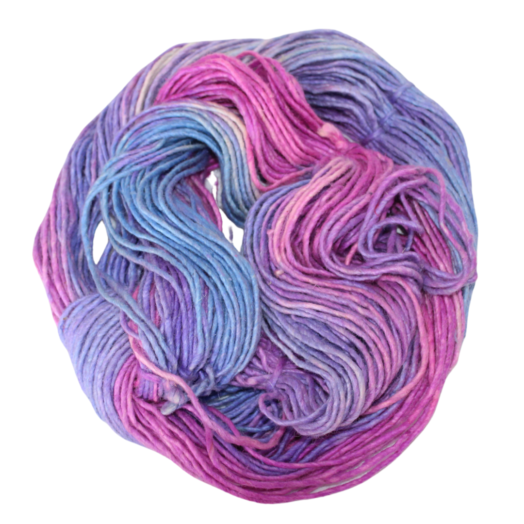 Silk-Wool Blend Singles – Merino Silk Hand-Dyed Yarn (Sport/DK Weight) | 100 gm, 225+ yd | Bhramaput