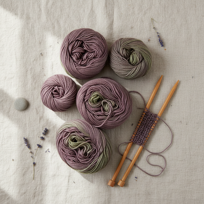 Silk-Wool Blend Singles – Merino Silk Hand-Dyed Yarn (Sport/DK Weight) | 100 gm, 225+ yd  | Nig