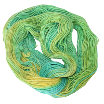 Silk-Wool Blend Singles – Merino Silk Hand-Dyed Yarn (Sport/DK Weight) | 100 gm, 225+ yd | Mississi