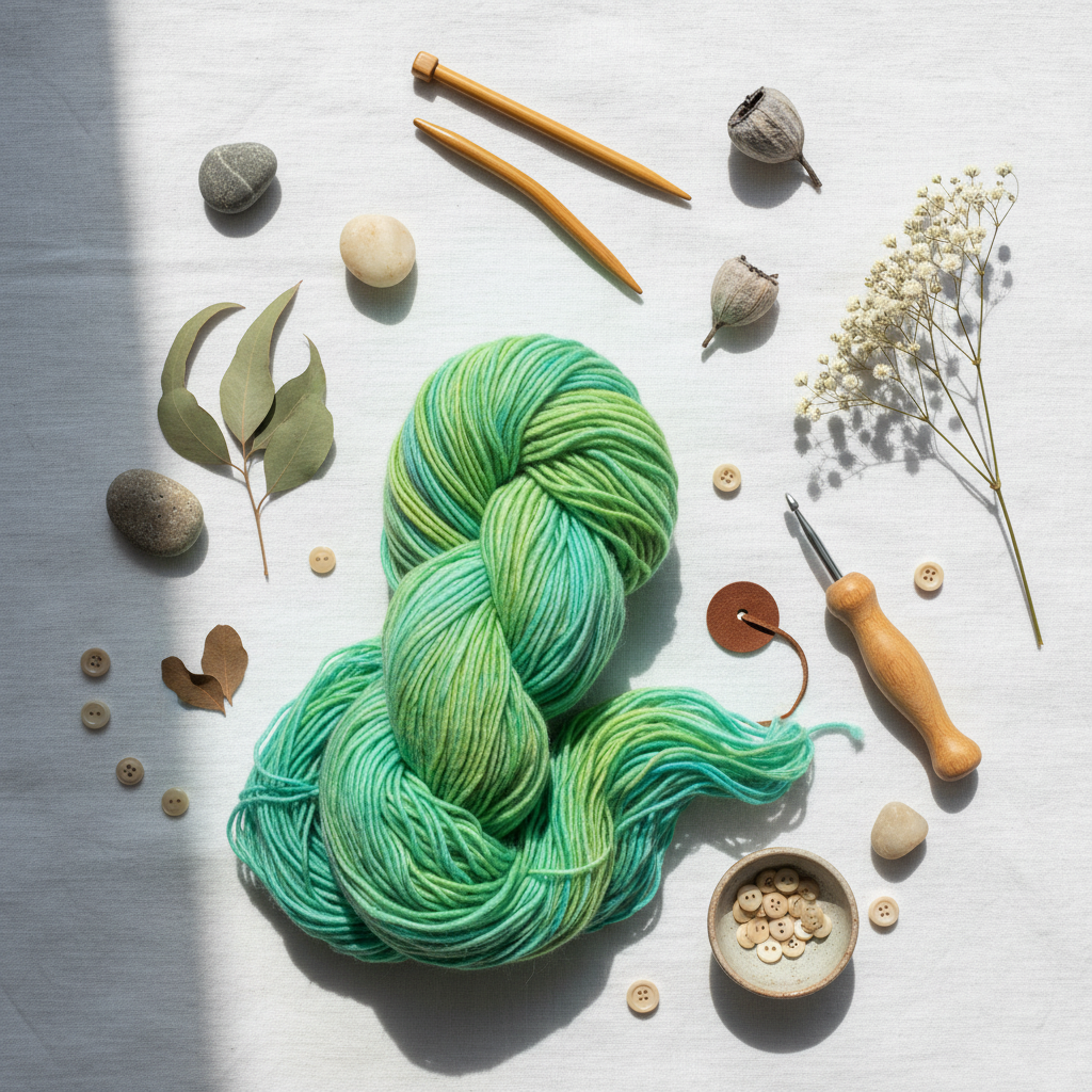 Silk-Wool Blend Singles – Merino Silk Hand-Dyed Yarn (Sport/DK Weight) | 100 gm, 225+ yd | Mississi