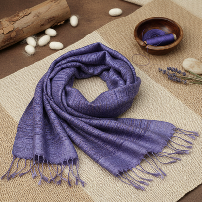 Knitsilk Wool, Cotton & Silk Blended Thread – 50 g (2 ply 2/60’s),Pu
