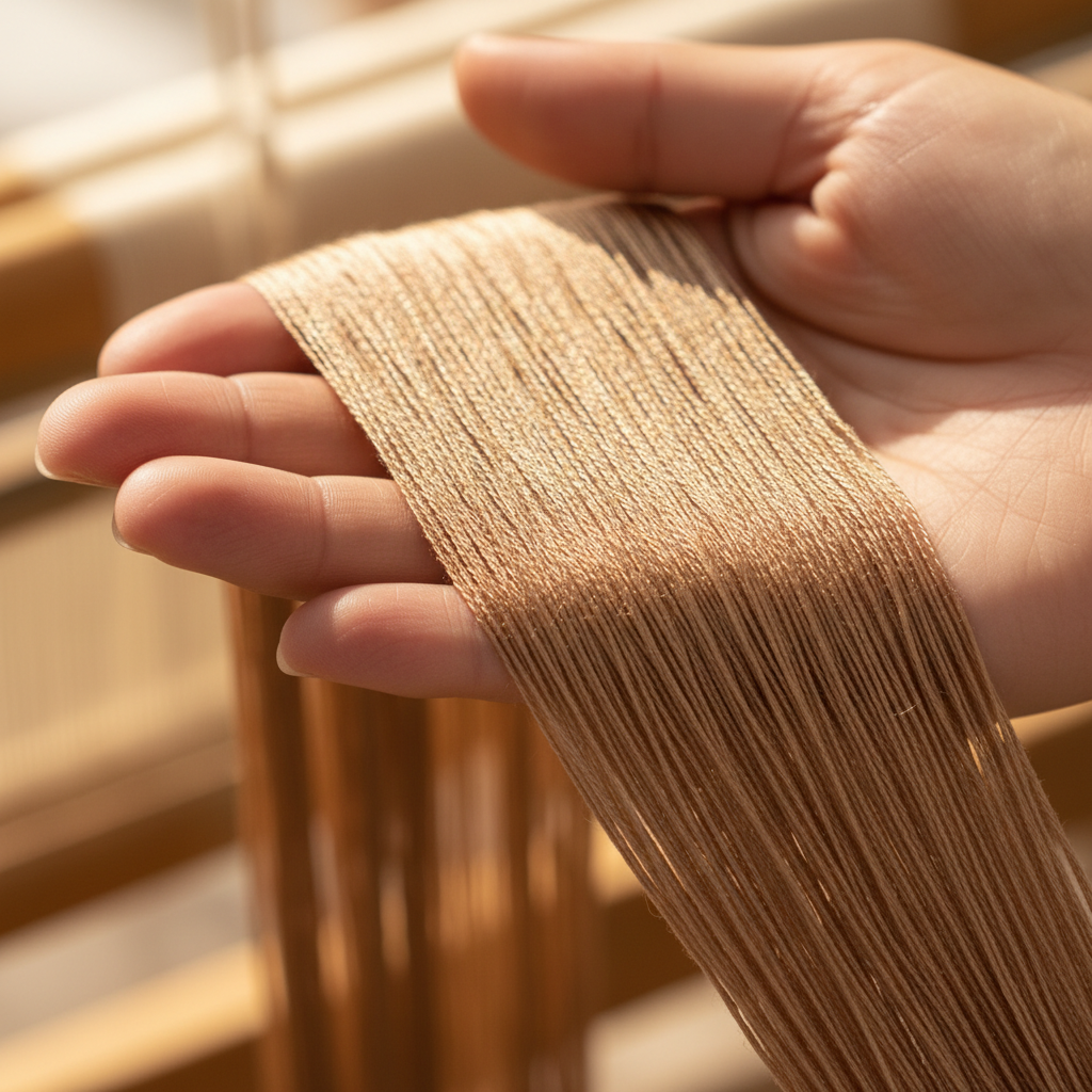 Knitsilk Wool, Cotton & Silk Blended Thread – 50 g (2 ply 2/60’s),Light b