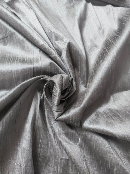KnitSilk Dupion Rustic Fabric – Silk-Feel Solid Colors | 44" Wide | 100g/m | Apparel & Home