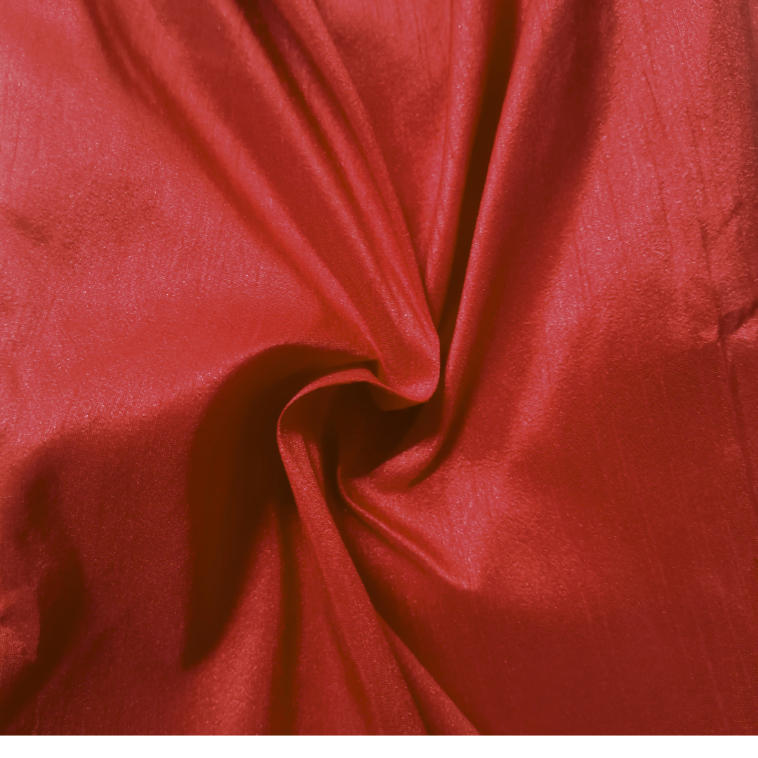 KnitSilk Dupion Rustic Fabric – Silk-Feel Solid Colors | 44" Wide | 100g/m | Apparel & Home