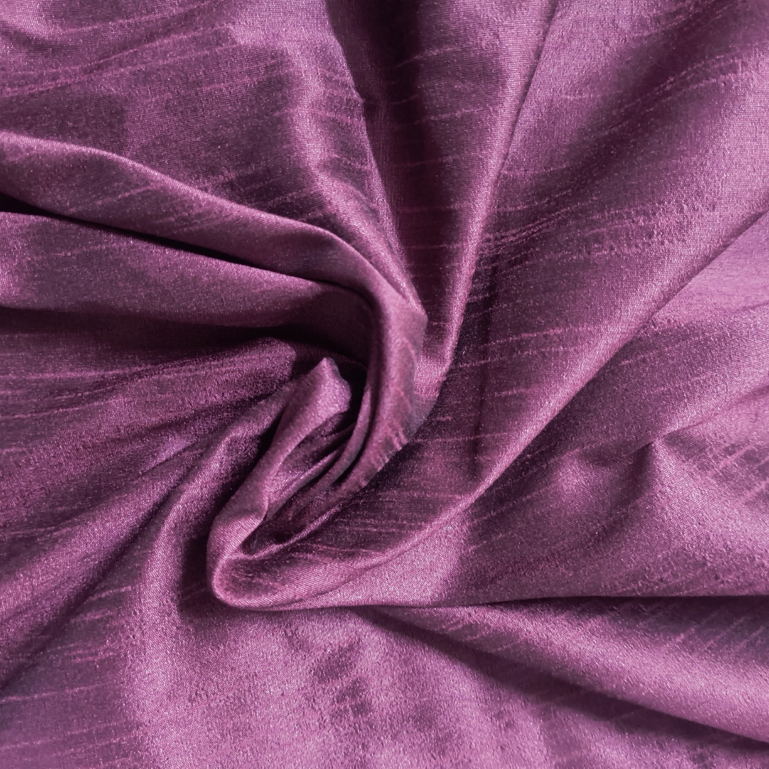 KnitSilk Dupion Rustic Fabric – Silk-Feel Solid Colors | 44" Wide | 100g/m | Apparel & Home