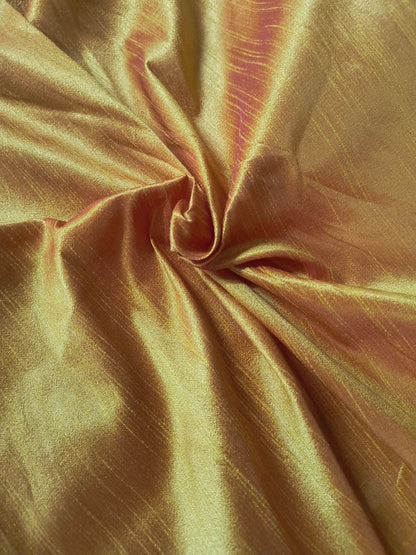 KnitSilk Dupion Rustic Fabric – Silk-Feel Solid Colors | 44" Wide | 100g/m | Apparel & Home