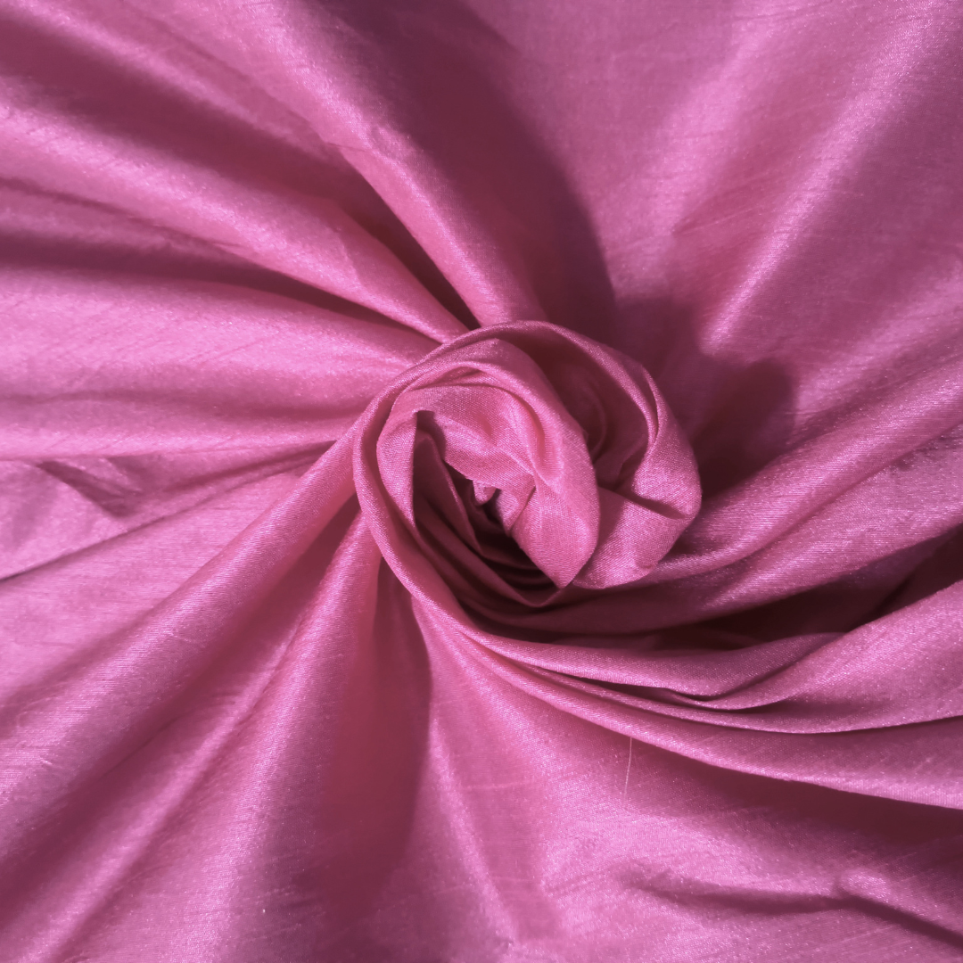 KnitSilk Dupion Rustic Fabric – Silk-Feel Solid Colors | 44" Wide | 100g/m | Apparel & Home