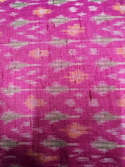 Mulberry Silk Ikkat Fabric | 44"
