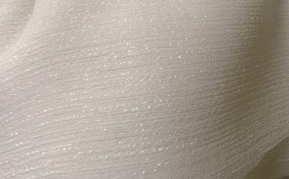 Knitsilk 100% Mulberry Glitter Silk Georgette – 44" Width – Lightweight Sparkle Fabric for Fashion & Bridal | 2.5 MTR |