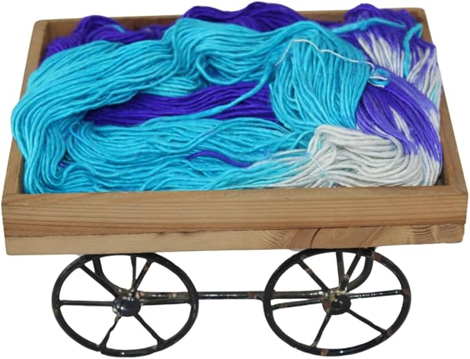 Knitsilk Top Yarn – Mulberry Silk Roving Yarn in Shades of Purple Blue White