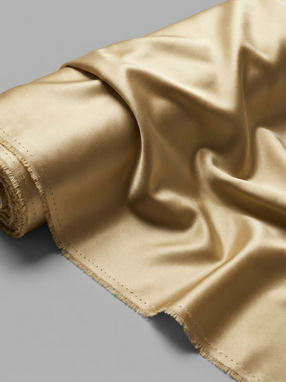 KnitSilk Royal Duchess Silk Fabric – Regal Gold | 35 Momme | 100% Silk