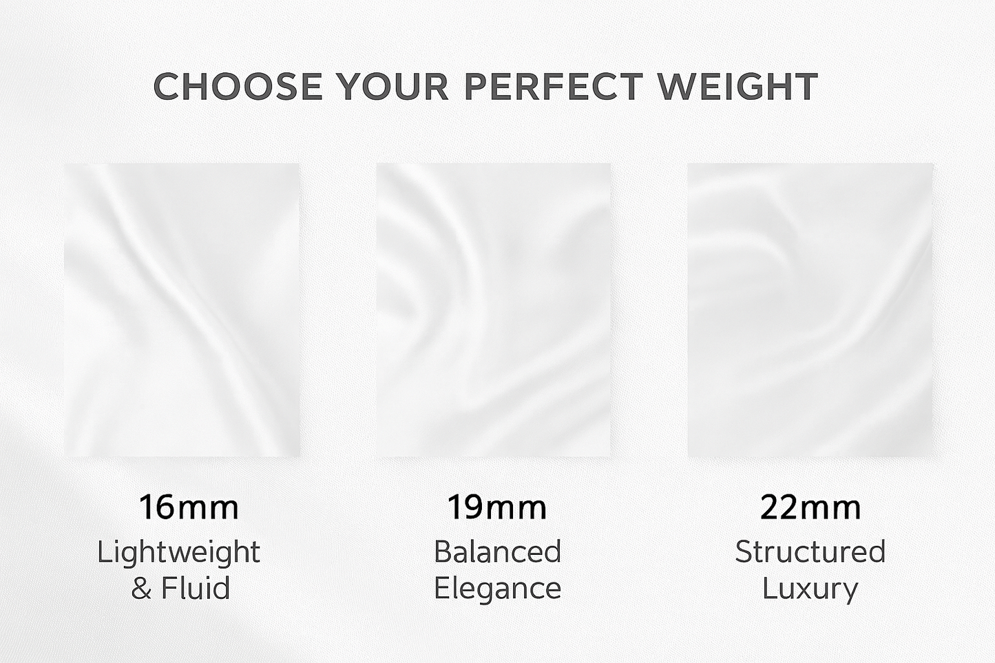 Knitsilk 100% Mulberry Silk Charmeuse Fabric – 19mm  – 44" Width – Pure Luxury Satin Weave - Off White