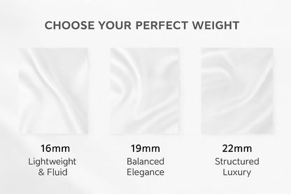 Knitsilk 100% Mulberry Silk Charmeuse Fabric – 19mm  – 44" Width – Pure Luxury Satin Weave - Off White