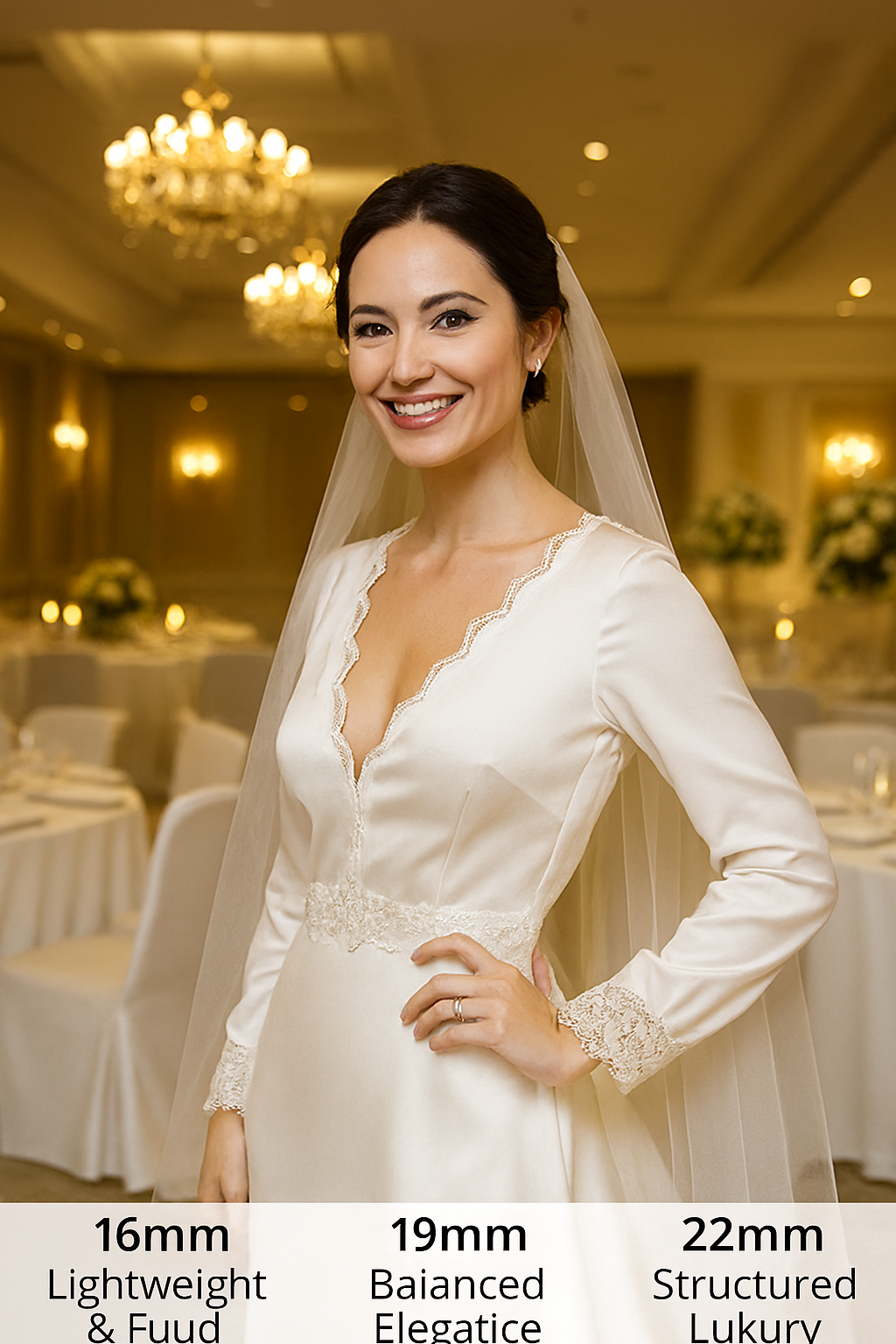 Knitsilk 100% Mulberry Silk Charmeuse Fabric – 19mm  – 44" Width – Pure Luxury Satin Weave - Off White