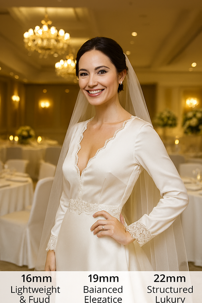 Knitsilk 100% Mulberry Silk Charmeuse Fabric – 19mm  – 44" Width – Pure Luxury Satin Weave - Off White