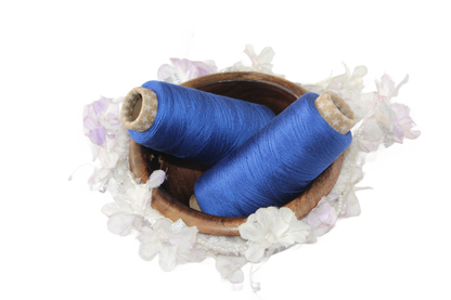 Knitsilk Wool, Cotton & Silk Blended Thread – 50 g (2 ply 2/60’s),Navy