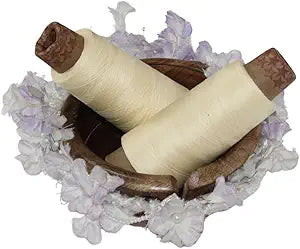 KnitSilk Silk-Cotton Fine Thread – Beige | 50g Cone | 1,500 Yards | 2/60 Nm