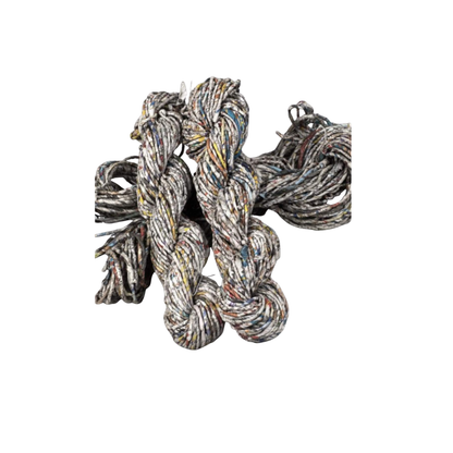 KNITSILK Recycled Newspaper Yarn, Multicolored, Chunky, Hand Twisted, 100g per pack