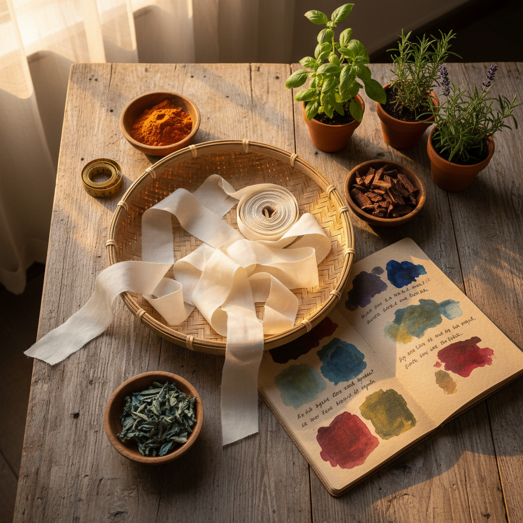 Knitsilk Recycled Mulberry Sari Silk Ribbon Yarn | 10 x 1-Yard Pieces | Natural Undyed Dyeable Frayed Strips for Knitting, Mixed Media, & DIY Crafts