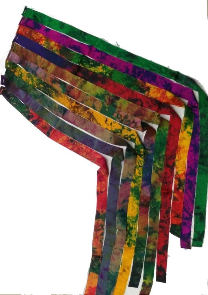 Knitsilk Recycled Silk Strips - Assorted Sari Silk | 50 GMS-1 Yard*10 Pieces | Sustainable & Unique Texture Ribbon Yarn