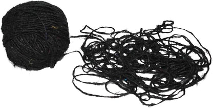 Knitsilk Recycled Sari Silk Yarn – Black Colour | 85 Yards | 100g | Eco-Friendly Handspun Fiber for Knitting, Crochet & Weaving