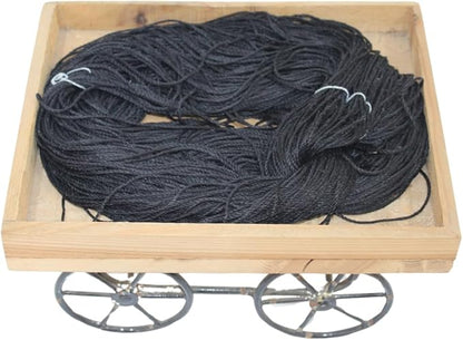 Knitsilk 3 Ply 100% Mulberry Silk Lace Weight Yarn – Black (50g / 260 Yards)