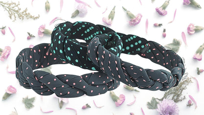 Knitsilk 3-Pack Black Polka Dot Mulberry Silk Chiffon Ribbons – 25+ Yards Each