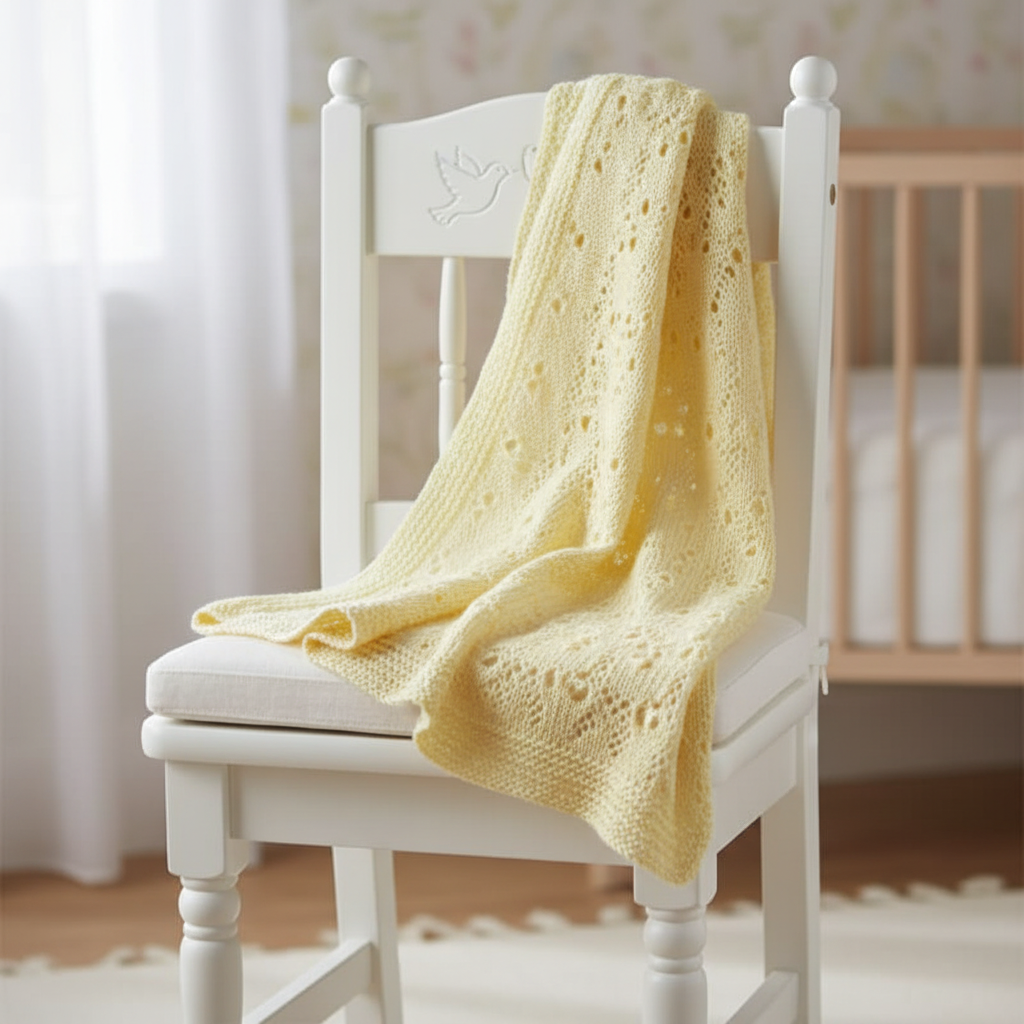 Knitsilk 3 Ply 100% Mulberry Silk Lace Weight Yarn –Pastel Yellow(50g / 260 Yards)