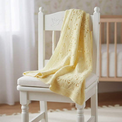 Knitsilk 3 Ply 100% Mulberry Silk Lace Weight Yarn –Pastel Yellow(50g / 260 Yards)