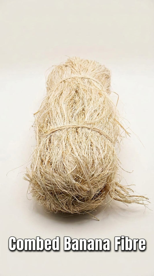 KnitSilk Banana Plant Fibre – Loose Natural Craft Fibre | 500 g | Plant-Based