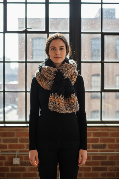 Knitsilk Handspun Recycled Sari Silk Yarn – Black & Grey Combo | 2 x 100g Skeins | Eco-Friendly Bulky Yarn for Knitting, Crocheting & Weaving