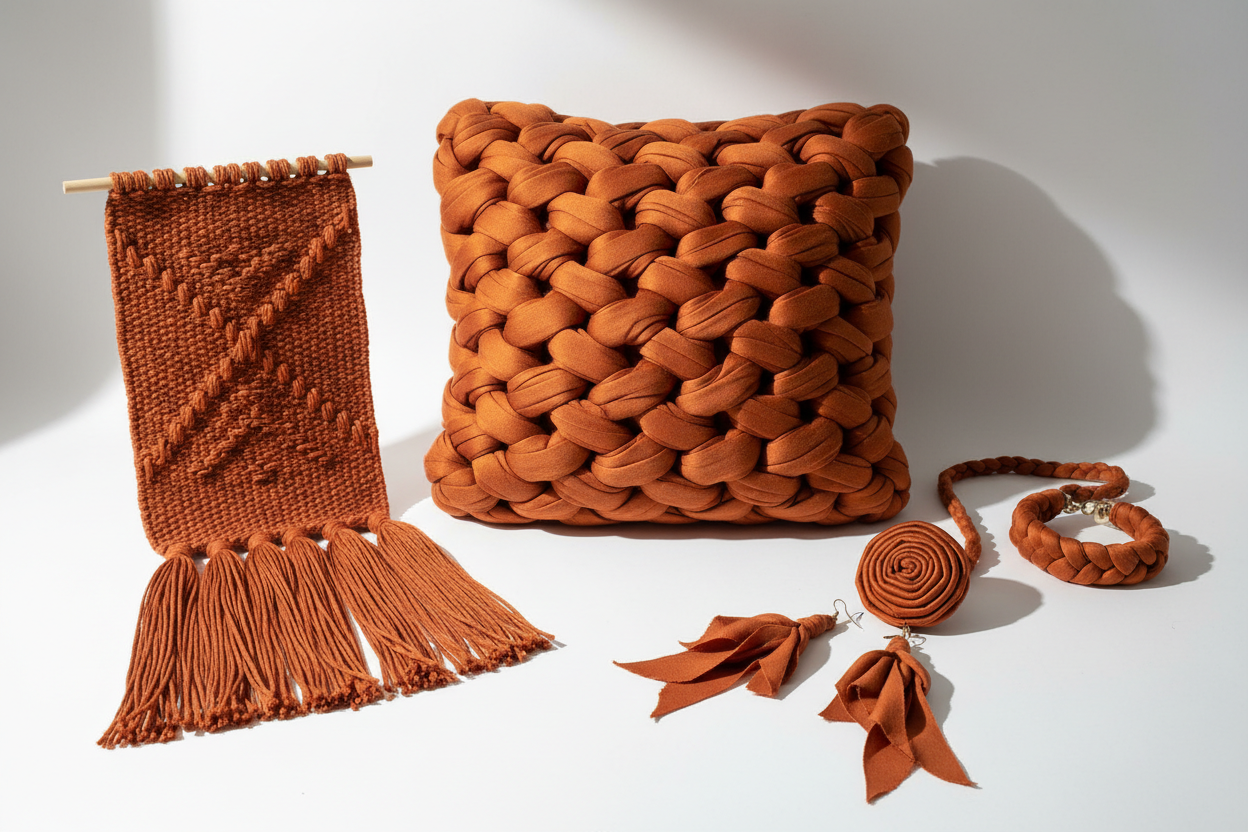 Knitsilk Recycled Sari Silk Ribbon Yarn — Super Bulky Rust (50g / 30 yd)