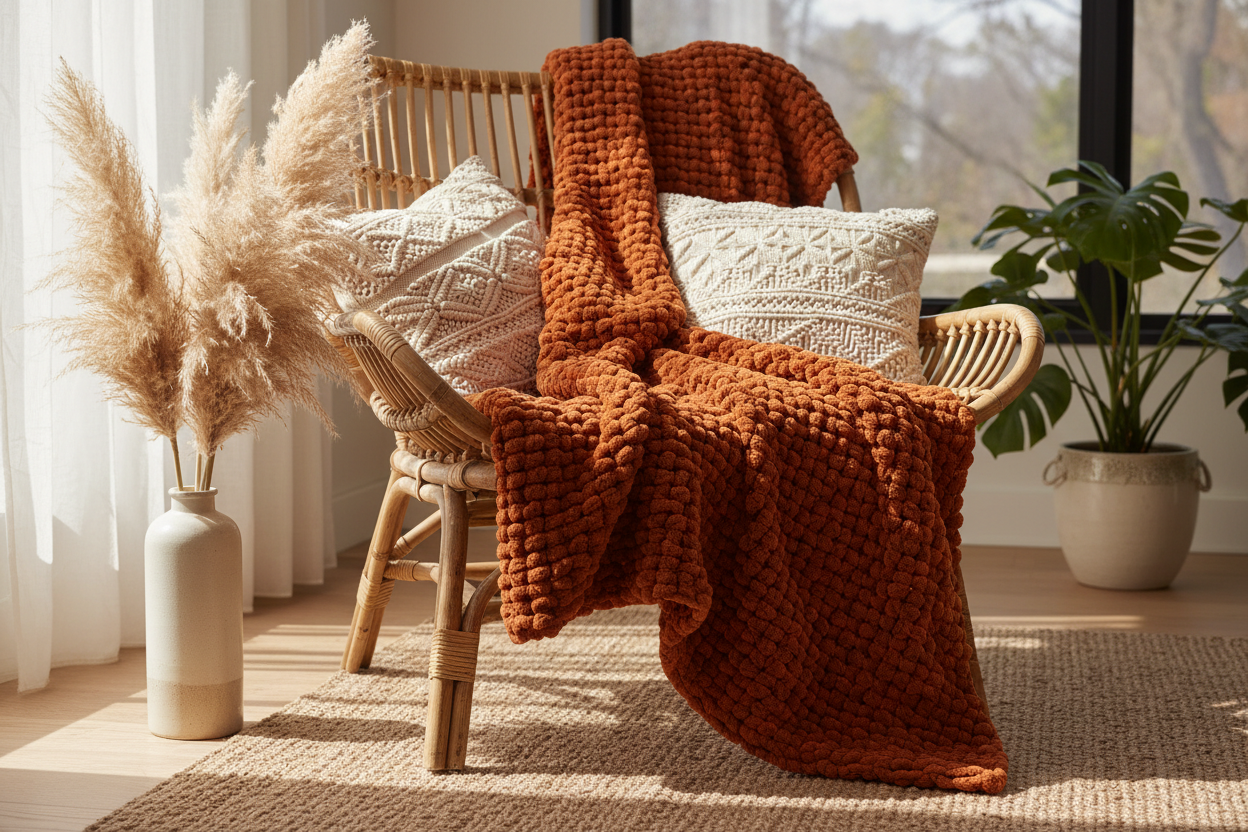 Knitsilk Recycled Sari Silk Ribbon Yarn — Super Bulky Rust (50g / 30 yd)