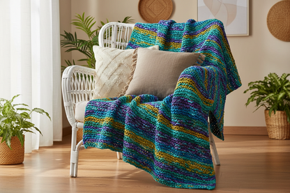 Knitsilk Recycled Sari Silk Ribbon Yarn — Super Bulky Tye and Dye(50g / 30 yd)