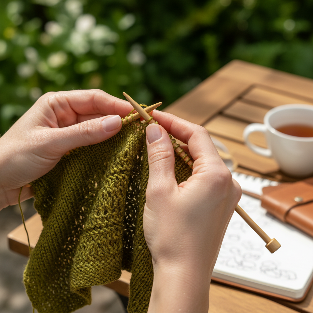 Knitsilk 3 Ply 100% Mulberry Silk Lace Weight Yarn –Olive green(50g / 260 Yards)
