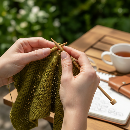 Knitsilk 3 Ply 100% Mulberry Silk Lace Weight Yarn –Olive green(50g / 260 Yards)