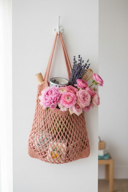 Knitsilk Recycled Sari Silk Ribbon Yarn — Super Bulky Peach (50g / 30 yd)