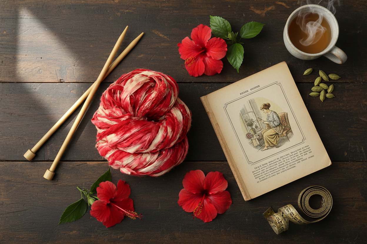 Knitsilk Recycled Shibori Sari Silk Ribbon Yarn-Plum | Best for Crochet, Knitting, and Embroidery |50 GMS-30 Yards